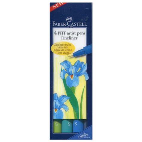 htconline.in| Faber Castell Pitt Artist Pen S Cool Colour - Set of 4
