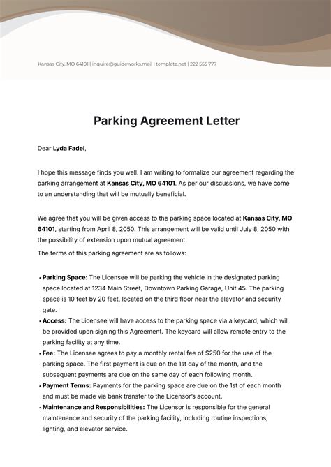 Free Parking Templates to Edit Online
