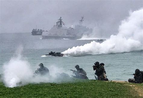 台海军陆战队演习 流弹击伤民众