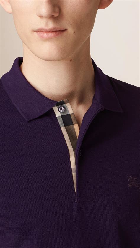 Burberry polo mens purple new arrivals
