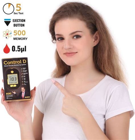 Control D Advanced Diabetes Digital Glucose Blood Sugar Testing Monitor ...