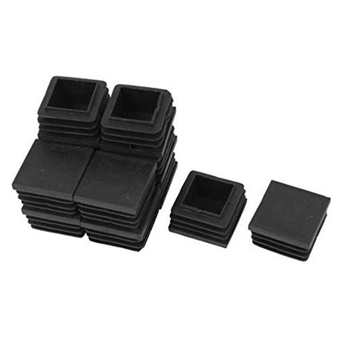 Alcoa Prime12 Pcs 30mm x 30mm Plastic Ribbed Square End Caps Tube ...