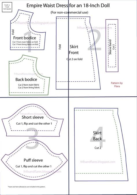 Image result for Free Tutorial Pattern 18 Inch Doll Dress