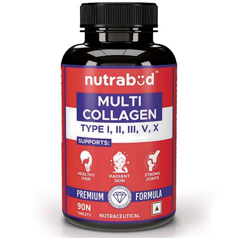 Nutrabud Multi Collagen Complex – 5 Types, 90 Tablets