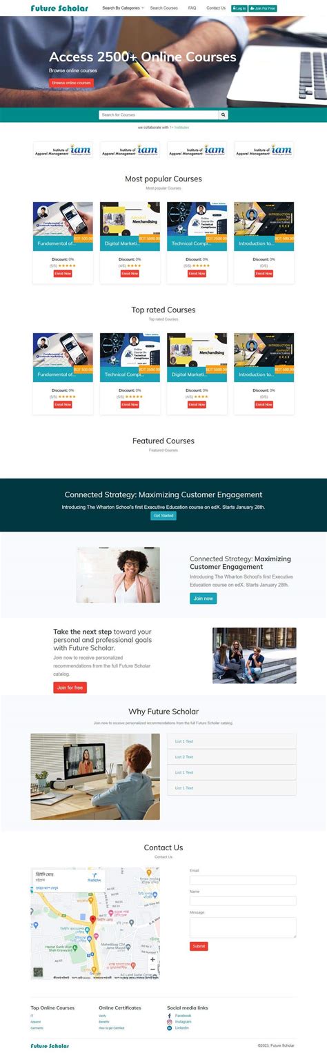 Detailed Wireframe design for an Ed-Tech app with dashboard for (1 ...