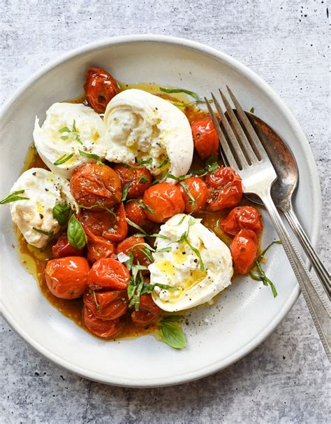 Slow-Roasted Cherry Tomatoes & Burrata