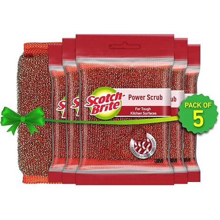 Scotch-Brite Steel Loops Power Scrub - Pack of 5 : Amazon.in: Home ...
