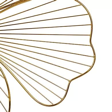 CosmoLiving by Cosmopolitan Gold Finish Floral Wall Decor 3-piece Set