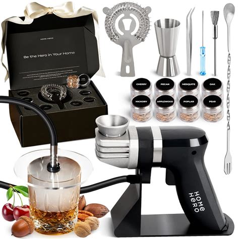 Smoking Gun, Smoke Gun for Cocktails - Cocktail Smoker Kit & 8 Wood ...