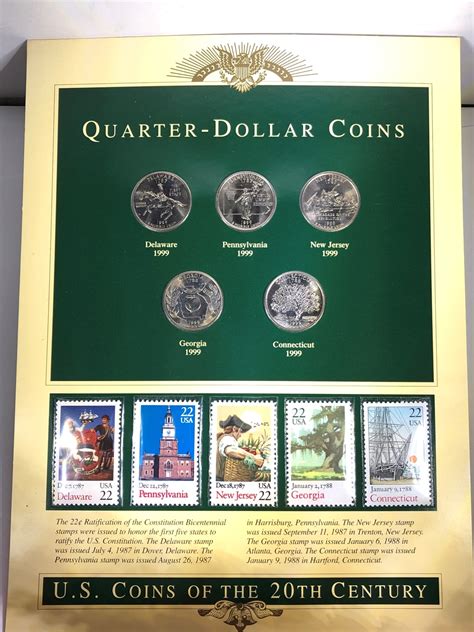 Quarter Dollar Coins*Five 1999 State Commemorative Quarters PLUS Five ...