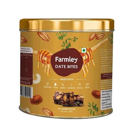 Farmley Premium Date Bites Dry Fruit Barfi Healthy and Delicious Sweets ...