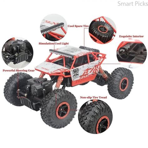 Smart Picks 1:18 Rechargeable 4Wd Rally Car Rock Crawler R/C Monster ...