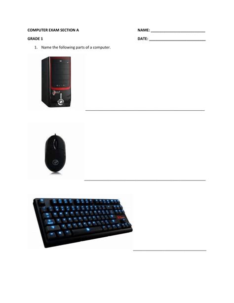 Image result for Computer Test Questions Form One and Two