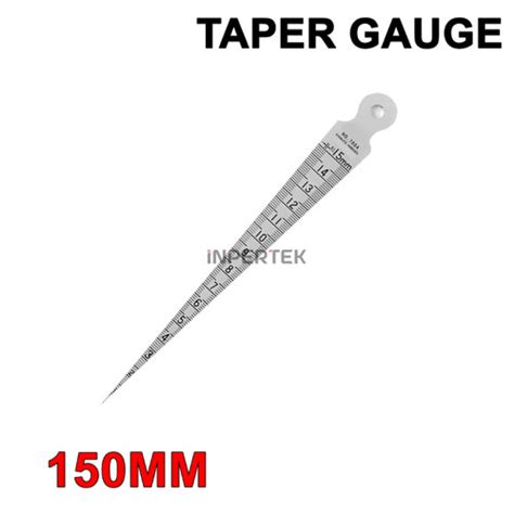 Jual Taper Gauge 6 In Penggaris Stainless 150mm Pengukur Lubang Ruler ...