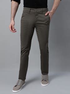 CANTABIL Regular Fit Men Dark Green Trousers - Buy CANTABIL Regular Fit ...