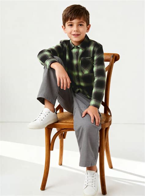 Buy Boys Checked Oversized Shirt Online at just Rs. 599.0 ...