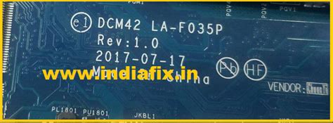 DCM42 LA-F035P REV 1.0 BIOS DUMP OK TESTED - Indiafix