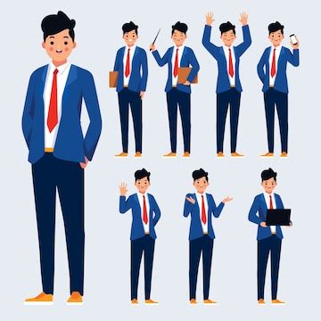 Character poses illustration design | Premium Vector