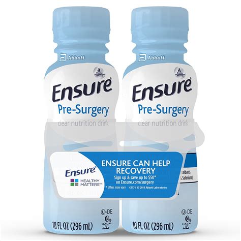 Ensure Pre-Surgery Strawberry Clear Nutrition Drink, 10-ounce bottle ...