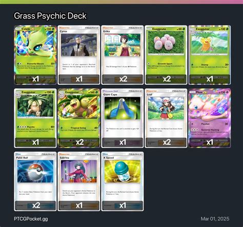 Grass Psychic Deck - Pokémon TCG Pocket
