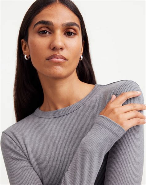 Drapey Rib Long-Sleeve Tee | Madewell