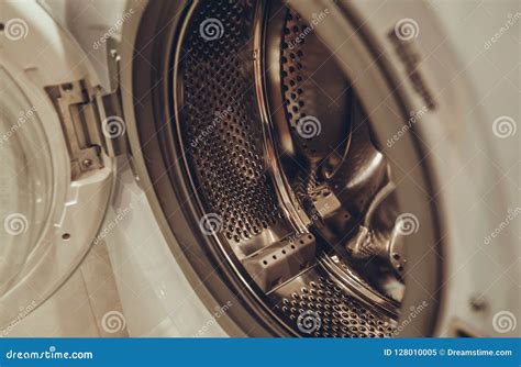 Washing machine drum stock image. Image of inside, washer - 128010005