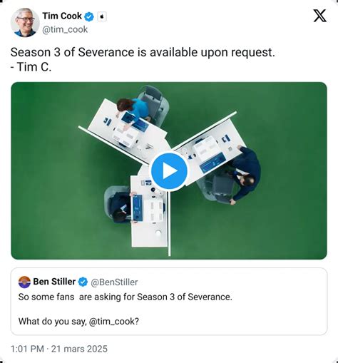 Image result for Tim Cook Severance
