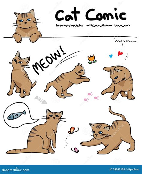 Cat Comic Royalty Free Stock Photos - Image: 35242128