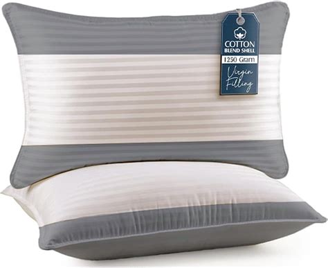Buy Pack of 2 Down Alternative Bed Pillows, 1250g Fill, Cotton Blend ...