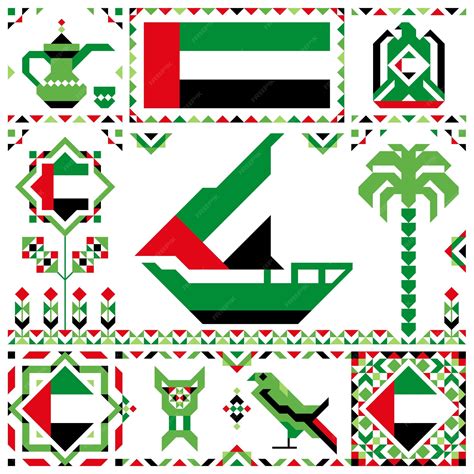 United arab emirates traditional symbols to celebrate the national and ...