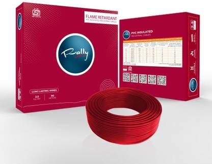 Rally PVC 1.5 sq/mm Red 90 m Wire Price in India - Buy Rally PVC 1.5 sq ...