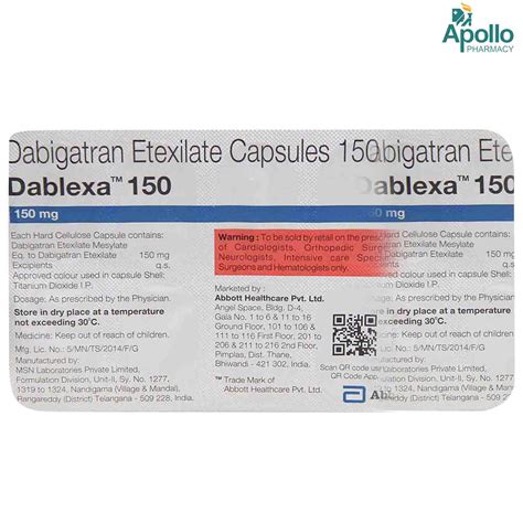 Dablexa 150 Capsule 10's Price, Uses, Side Effects, Composition ...