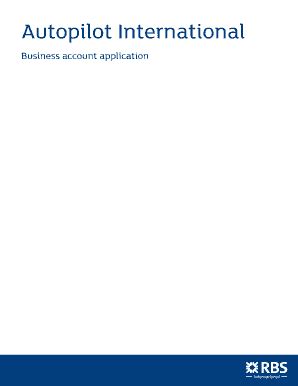 Autopilot International Business Account Application - Blank Fillable ...
