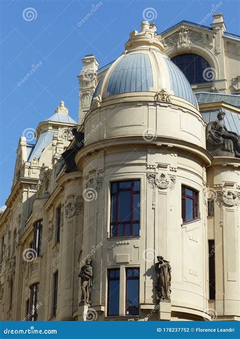 Corner of an Elegant Decorated Building To Prague in Czech Republic ...