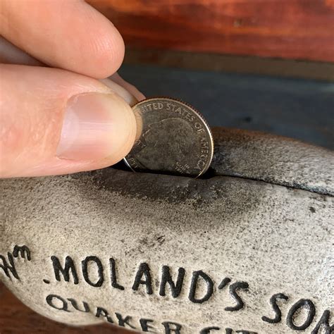 Buy Wm. Moland's Sons Quaker City Hams Cast Iron Piggy Bank, Pig ...