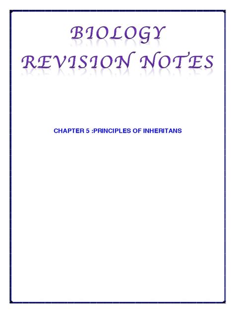 Image result for Biology Principles of Inheritance