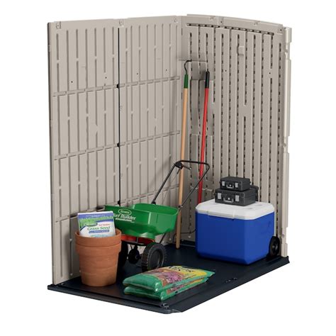 Suncast 6-ft x 4-ft Vertical Brown Lean-to Resin Storage Shed in the ...