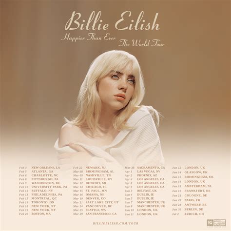 Billie Eilish Announces "Happier Than Ever" 2022 World Tour | New Fury ...