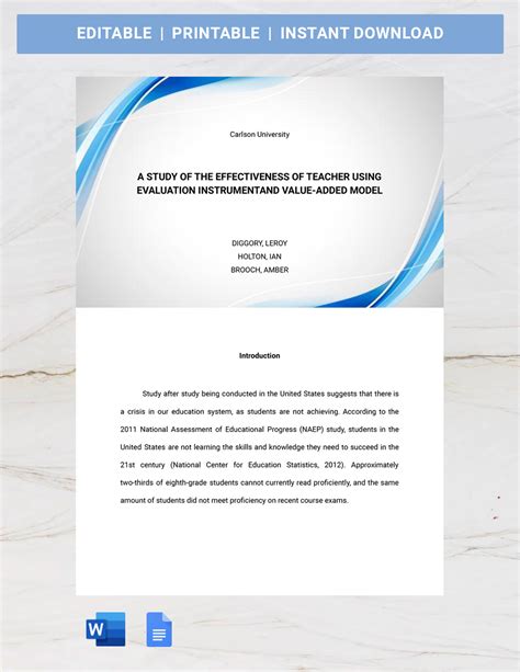 Image result for Research Paper Template Framework