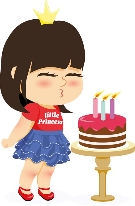 Blowing Out Birthday Candles Clipart