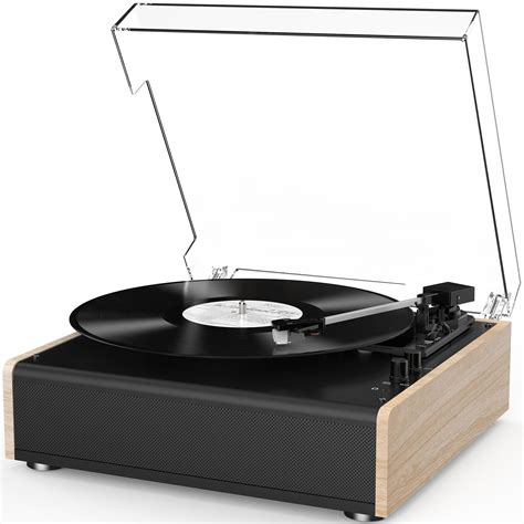 Vinyl Record Player Bluetooth Wireless Turntable with Built-in Speakers ...