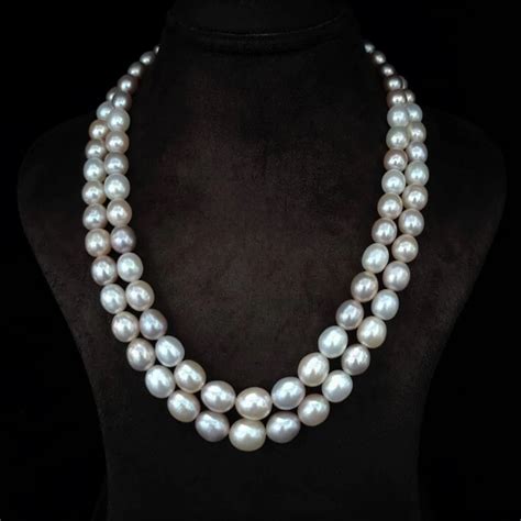 2 Layer Oval Pearl Mala OP114