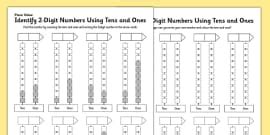 Making 2 Digit Numbers Worksheet / Worksheet (teacher made)
