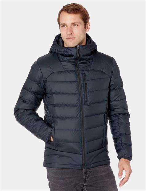 Men's Classy Black Hooded Puffer Jacket - Mens Leather Wear