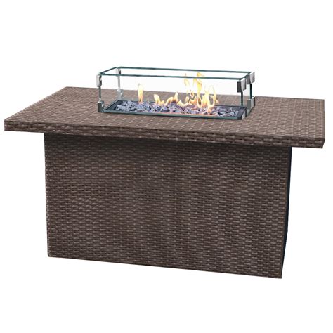 48" Woven Fire Table Rectangle | NorthCape