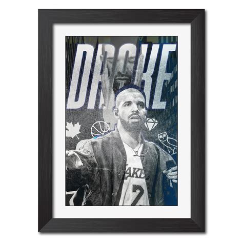 inspire TA Drake Poster Aubrey Drake Graham Rapper & Singer Painting ...