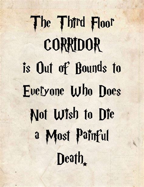 Third Floor Corridor Do Not Enter Sign for Magical Party, Baby Shower ...