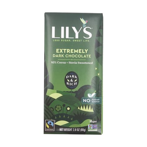 LILY’S CHOCOLATE Extremely Dark Chocolate Bar, 2.8 oz | Wholefoods ...