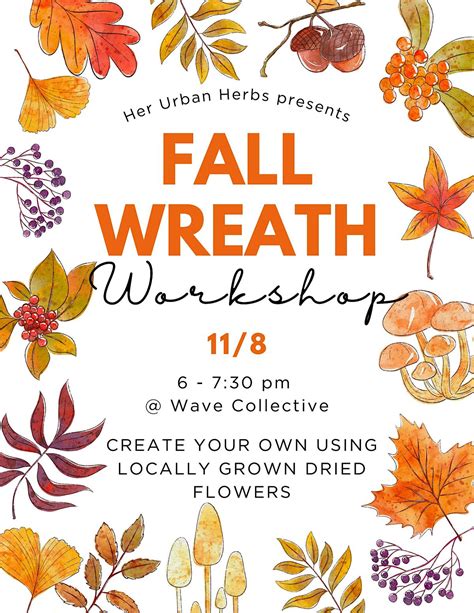 Fall Wreath Workshop with Her Urban Herbs, 663 Haight St, San Francisco ...