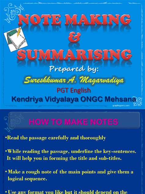 Image result for Format for Note Making